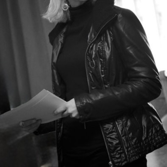 Mackage 3 in 1 Black Leather Jacket + Vest Soft Lambskin + Wool Women's Sz XS - Picture 2 of 16